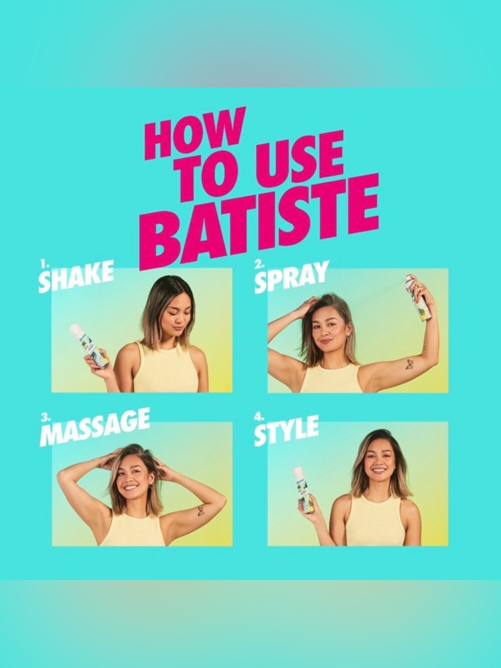 NEW Lot of 6x [Batiste] TROPICAL Dry Shampoo - Full size, not travel! - Picture 10 of 10